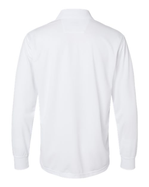 Men's Prescott Long Sleeve Polo - White Back