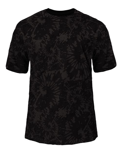 Youth Tie-Dyed Tri-Blend T-Shirt - Black Tie-Dye Front