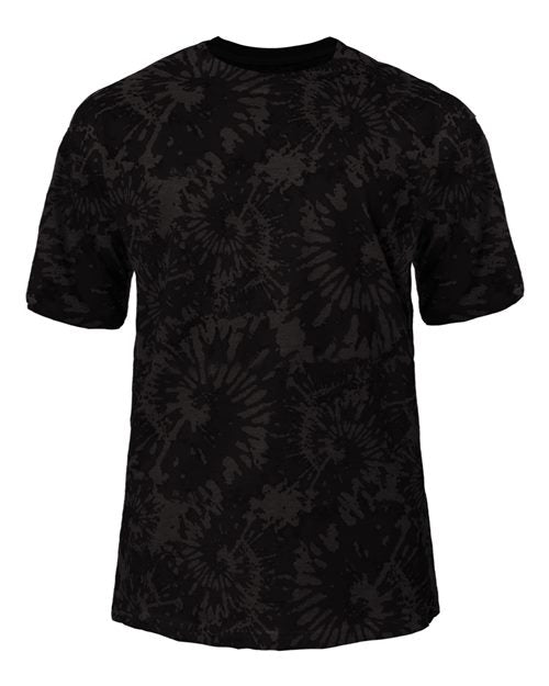 Badger Youth Tie-Dyed Tri-Blend T-Shirt - Black Tie-Dye Front