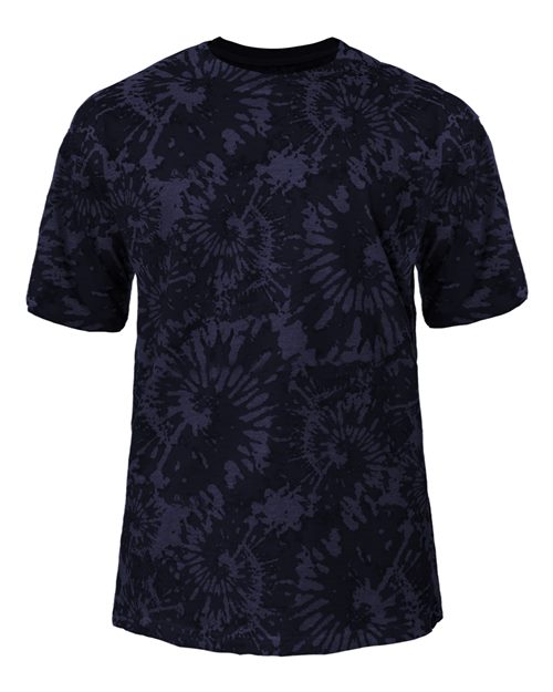 Youth Tie-Dyed Tri-Blend T-Shirt - Navy Tie-Dye Front