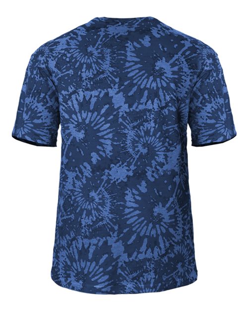 Youth Tie-Dyed Tri-Blend T-Shirt - Royal Tie-Dye Back