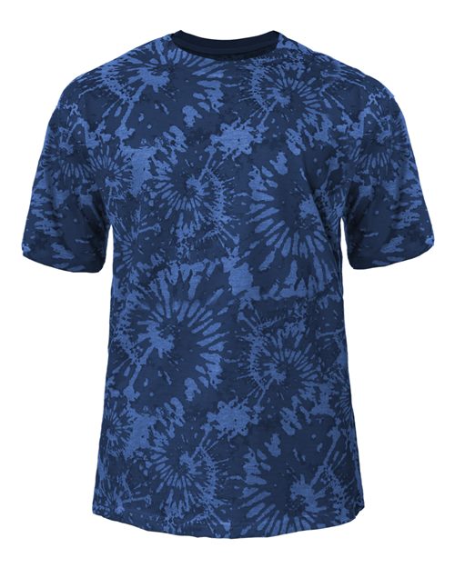 Youth Tie-Dyed Tri-Blend T-Shirt - Royal Tie-Dye Front