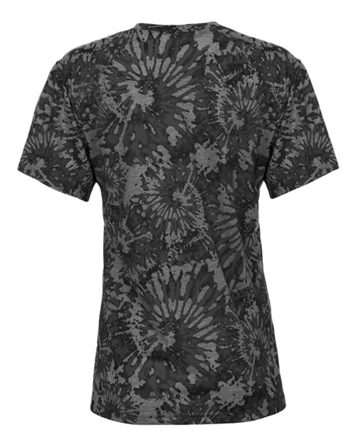 Women's Tie-Dyed Tri-Blend T-Shirt - Graphite Tie-Dye Back