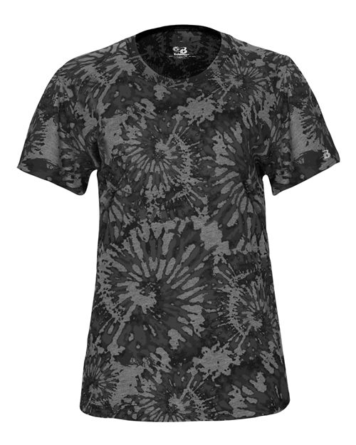 Women's Tie-Dyed Tri-Blend T-Shirt - Graphite Tie-Dye Front