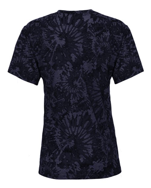 Women's Tie-Dyed Tri-Blend T-Shirt - Navy Tie-Dye Back