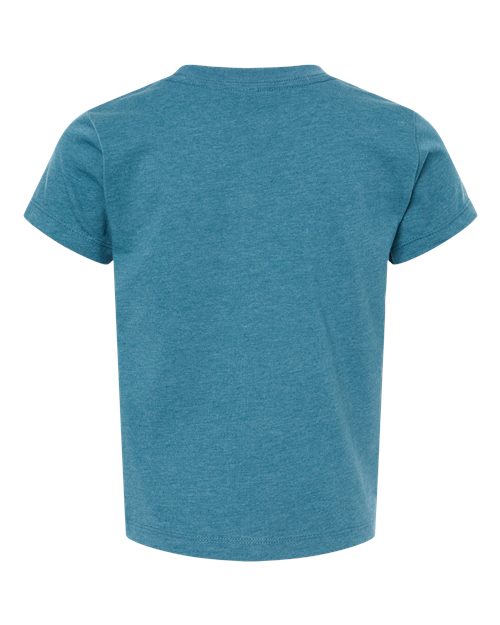 Toddler Jersey Tee - Heather Deep Teal Back