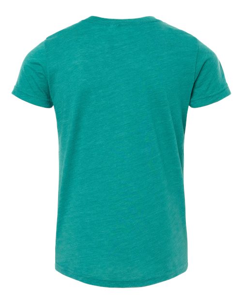 Youth Triblend Tee - Teal Triblend Back