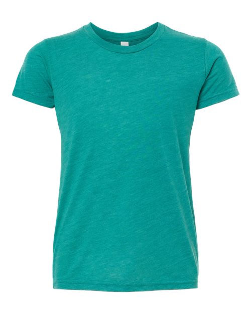 Youth Triblend Tee - Teal Triblend Front