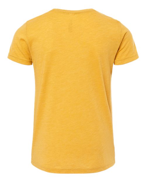 Youth Triblend Tee - Mustard Triblend Back