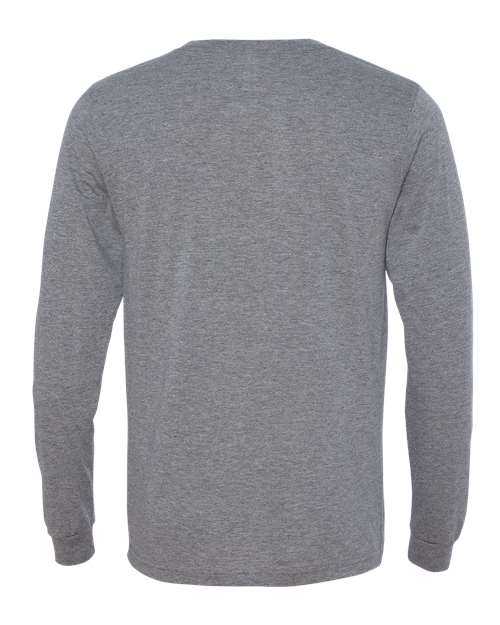 Unisex Triblend Long Sleeve Tee - Grey Triblend Back