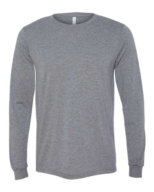 Unisex Triblend Long Sleeve Tee - Grey Triblend Front