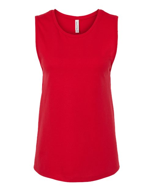 Women's Jersey Muscle Tank - Red Front