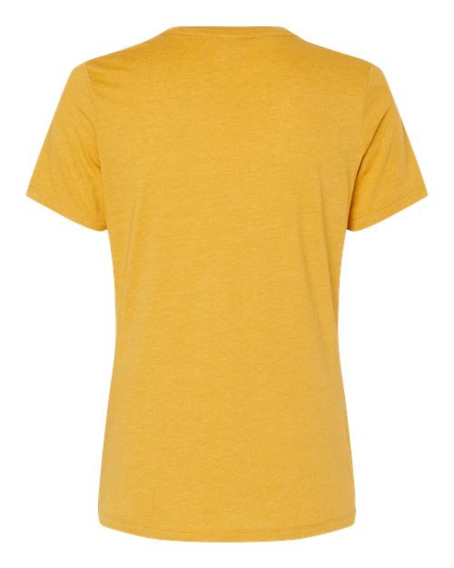 Women’s Relaxed Fit Heather CVC Tee - Heather Mustard Back