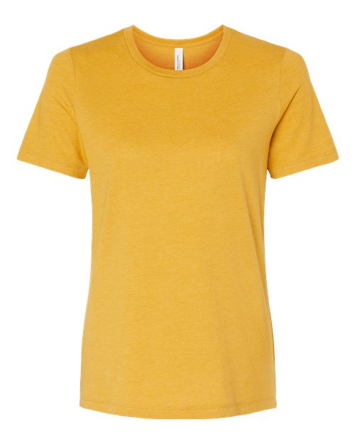 Women’s Relaxed Fit Heather CVC Tee - Heather Mustard Front