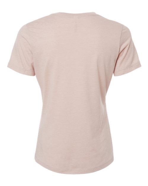 Women’s Relaxed Fit Heather CVC Tee - Heather Pink Gravel Back