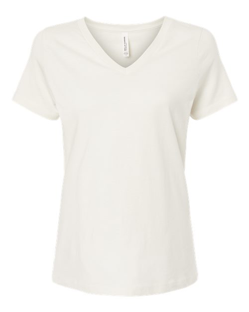 Women’s Relaxed Jersey V-Neck Tee - Vintage White Front