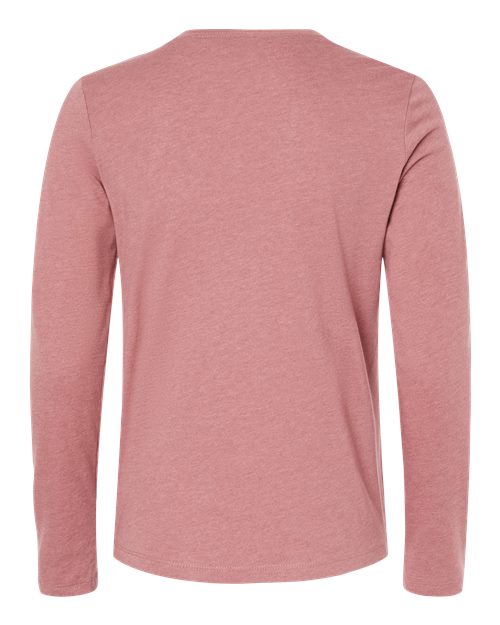 Women’s Jersey Long Sleeve Tee - Heather Mauve Back