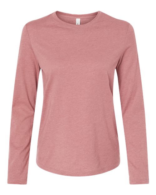 Women’s Jersey Long Sleeve Tee - Heather Mauve Front