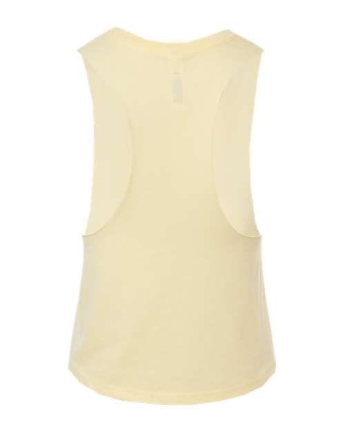 Women's Racerback Crop Tank - Heather French Vanilla Back