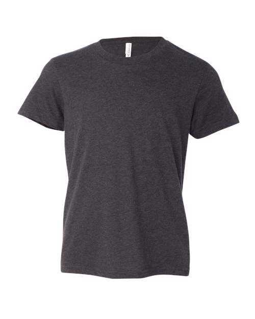 Youth CVC Jersey Tee - Dark Grey Heather Front