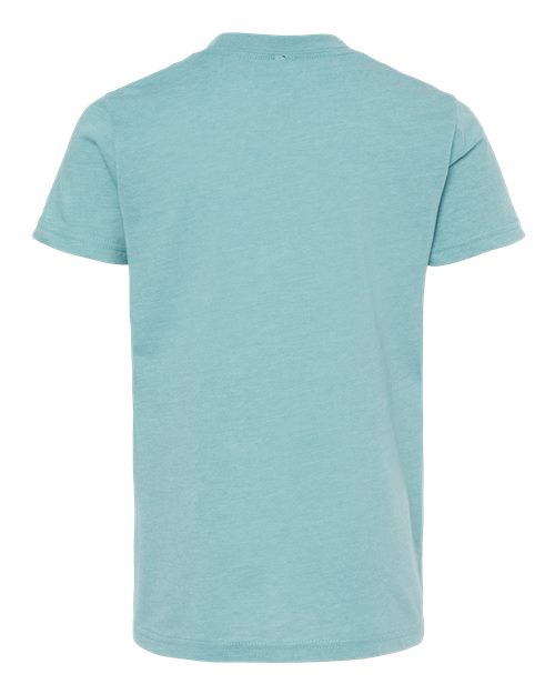 Youth CVC Jersey Tee - Heather Blue Lagoon Back