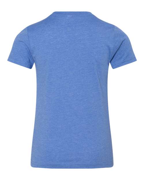 Youth CVC Jersey Tee - Heather Columbia Blue Back