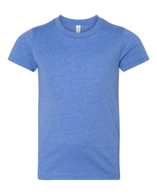 Youth CVC Jersey Tee - Heather Columbia Blue Front
