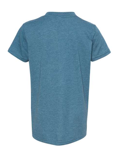 Youth CVC Jersey Tee - Heather Deep Teal Back