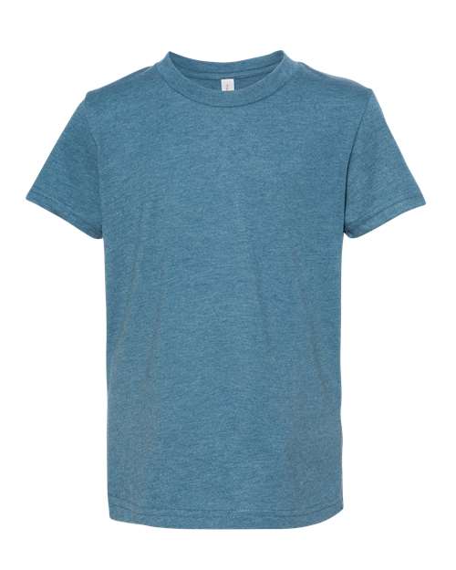 Youth CVC Jersey Tee - Heather Deep Teal Front