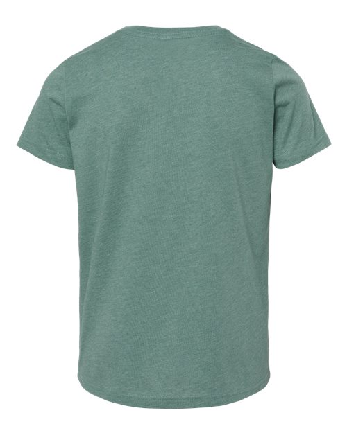 Youth CVC Jersey Tee - Heather Dusty Blue Back