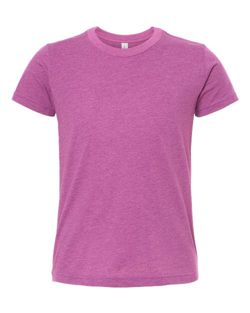 Youth CVC Jersey Tee - Heather Magenta Front