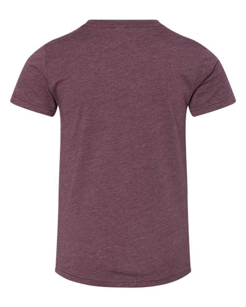 Youth CVC Jersey Tee - Heather Maroon Back