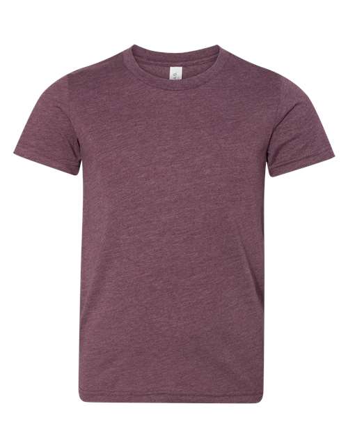 Youth CVC Jersey Tee - Heather Maroon Front