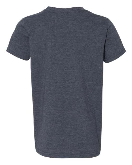 Youth CVC Jersey Tee - Heather Navy Back