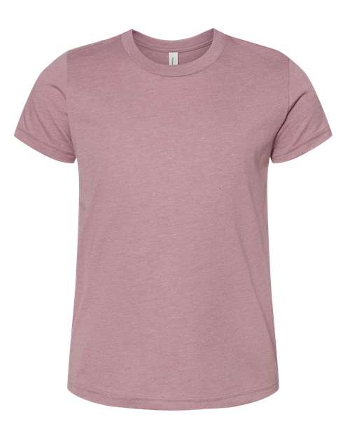 Youth CVC Jersey Tee - Heather Orchid Front