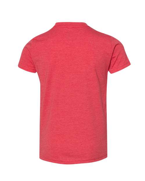 Youth CVC Jersey Tee - Heather Red Back