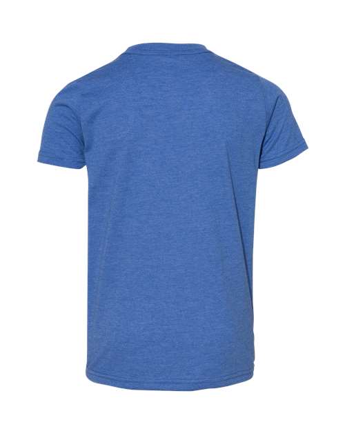 Youth CVC Jersey Tee - Heather True Royal Back