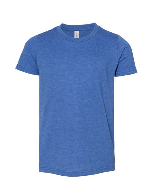 Youth CVC Jersey Tee - Heather True Royal Front