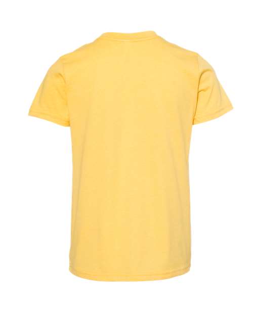 Youth CVC Jersey Tee - Heather Yellow Gold Back