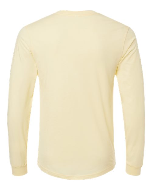Heather CVC Long Sleeve Tee - Heather French Vanilla Back