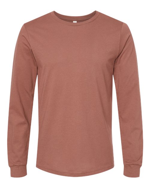 Unisex Jersey Long Sleeve Tee - Chestnut Front