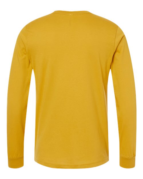 Unisex Jersey Long Sleeve Tee - Mustard Back