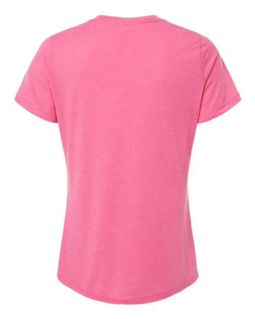 Women’s Relaxed Fit Triblend Tee - Charity Pink Triblend Back