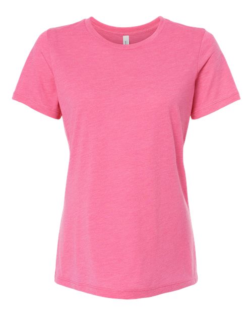 Women’s Relaxed Fit Triblend Tee - Charity Pink Triblend Front