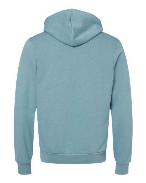 Unisex Sponge Fleece Hoodie Sweatshirt - Heather Blue Lagoon Back
