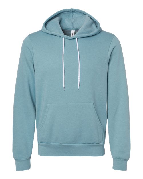 Unisex Sponge Fleece Hoodie Sweatshirt - Heather Blue Lagoon Front