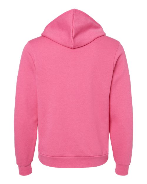 Unisex Sponge Fleece Hoodie Sweatshirt - Heather Charity Pink Back