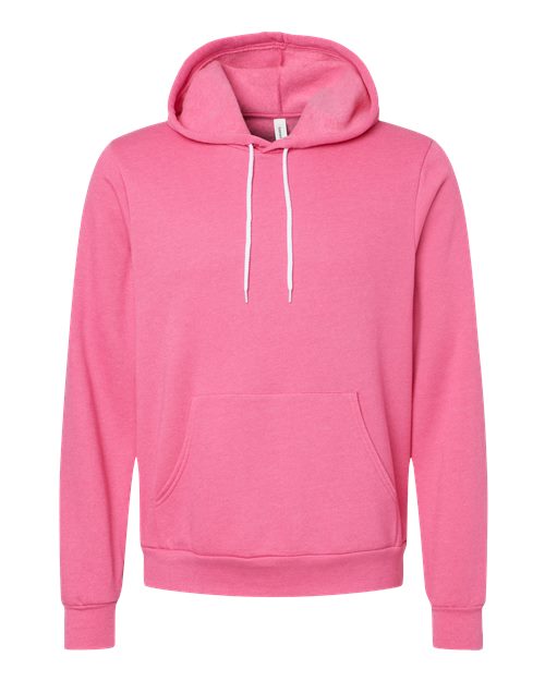 Unisex Sponge Fleece Hoodie Sweatshirt - Heather Charity Pink Front