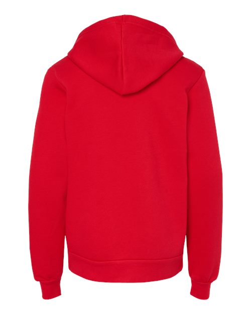 Youth Sponge Fleece Hoodie Sweatshirt - Red Back
