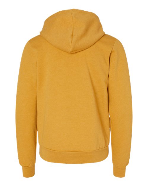 Youth Sponge Fleece Hoodie Sweatshirt - Heather Mustard Back